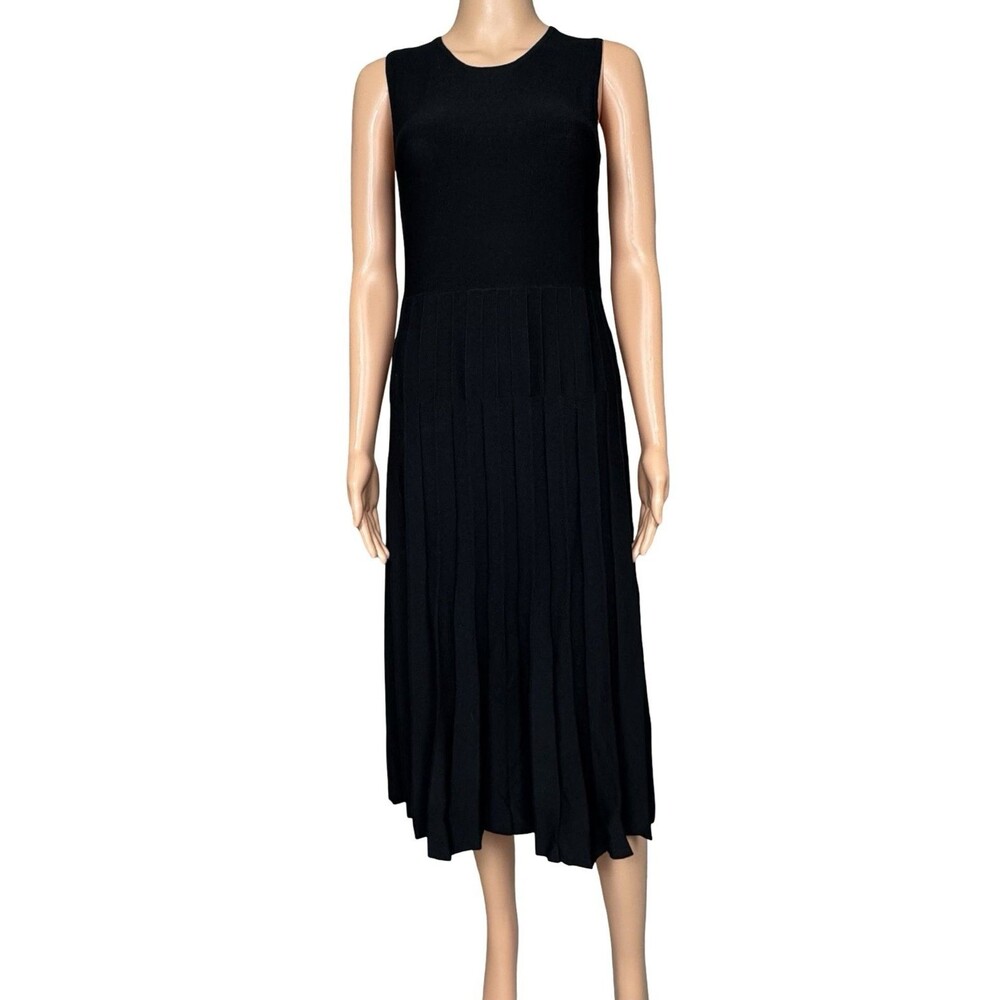 Edited by Remi Bader Womens 2XL Dress Black Knee Knit Pleated Sleeveless New